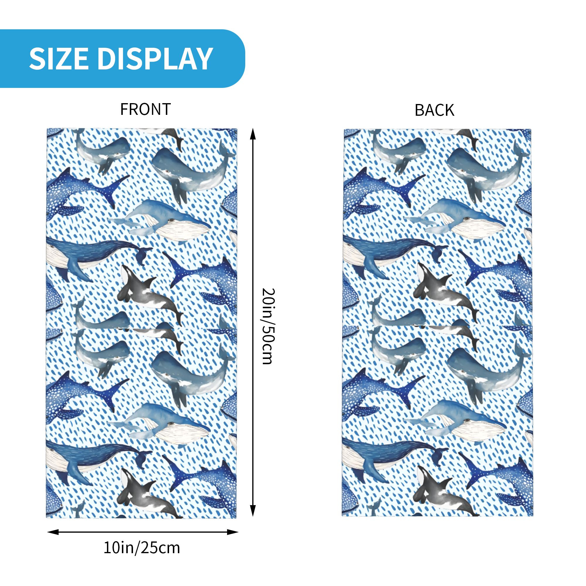 Custom Blue Watercolour Shark  - Neck Warmer Tube avaliação e preço