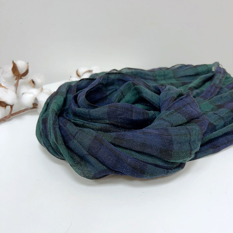 Retro Stripe 100% Linen scarf  - Ascot Neck Scarf avaliação e preço