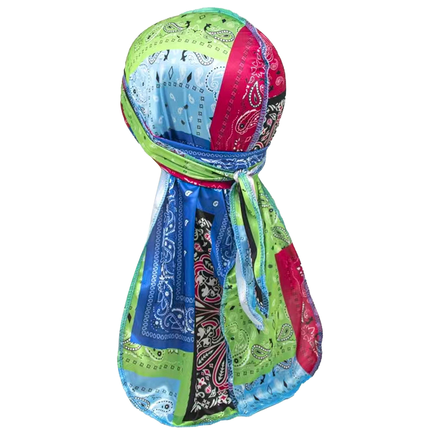 Paisley Printing Silky Durags  - Bandana Doo Rag avaliação e preço