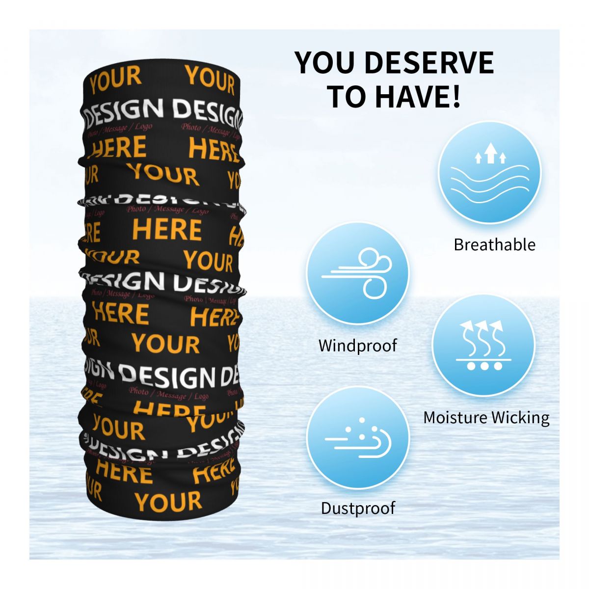 Custom Your Design Here Bandan - Neck Warmer Tube avaliação e preço