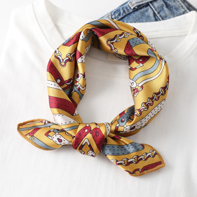 Women scarf  50*50cm Square Sk - Silk Tie Striped avaliação e preço