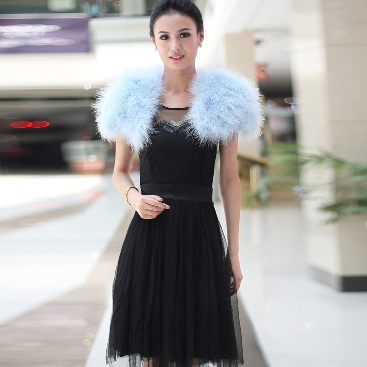 Women Ostrich Feather Boa Shaw - Stole Wedding Shawl avaliação e preço