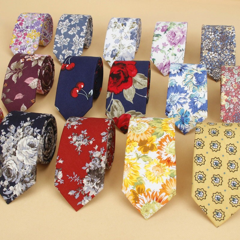 Brand New Floral Tie for Men's - Skinny Tie Men avaliação e preço