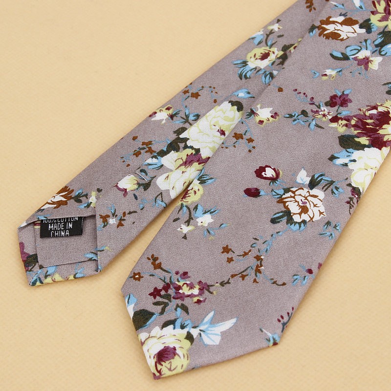 Brand New Floral Tie for Men's - Skinny Tie Men avaliação e preço