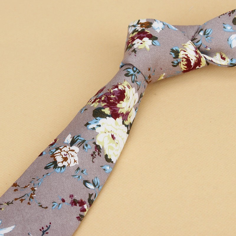 Brand New Floral Tie for Men's - Skinny Tie Men avaliação e preço