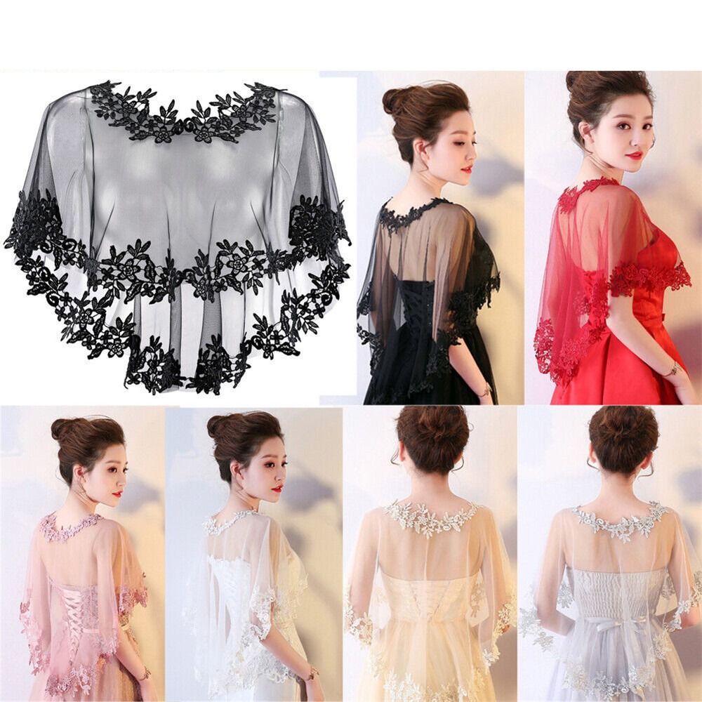 Women Party Bridal Casual Lace - Stole Wedding Shawl avaliação e preço