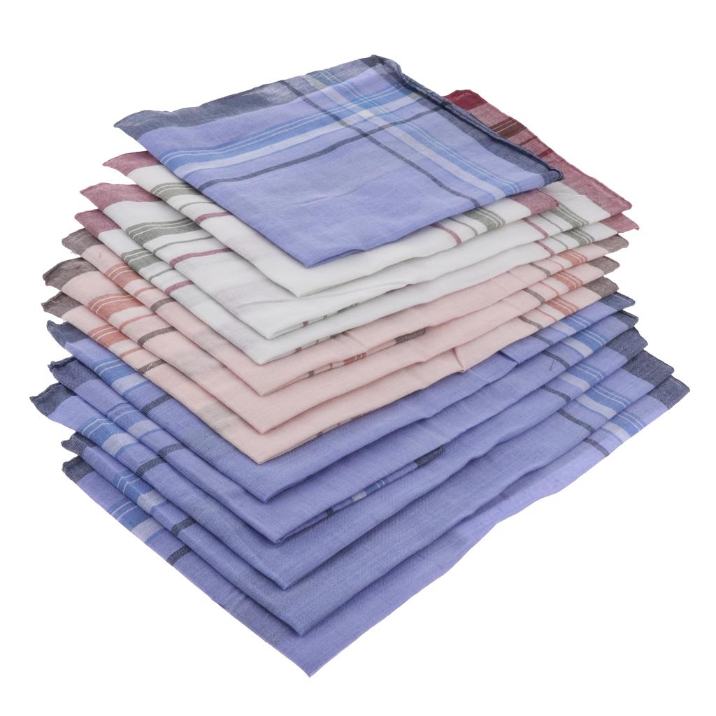 12 Pieces Men Assorted Cotton  - Handkerchief Cotton Men avaliação e preço