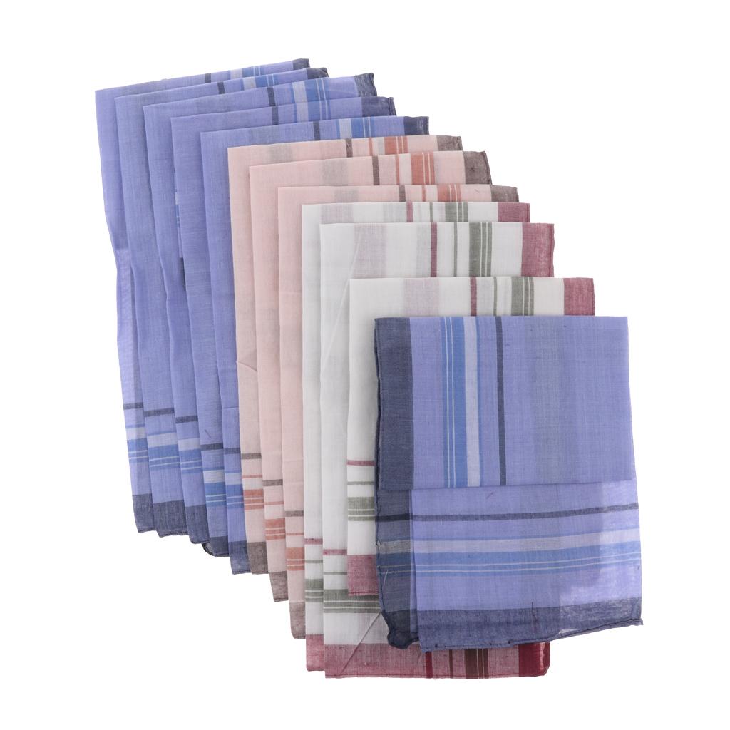 12 Pieces Men Assorted Cotton  - Handkerchief Cotton Men avaliação e preço