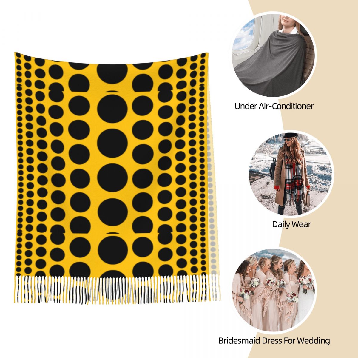 Infinity Polka Dots Scarf for  - Infinity Scarf Knit avaliação e preço