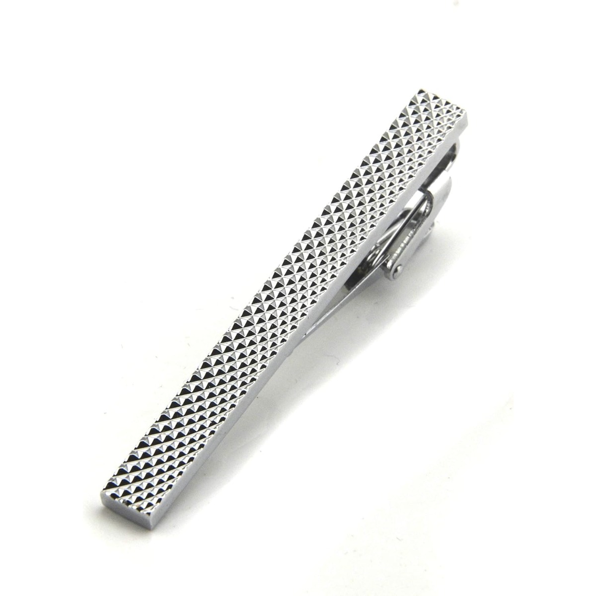 Set of 4 Silver Metal Necktie  - Tie Clip Silver avaliação e preço