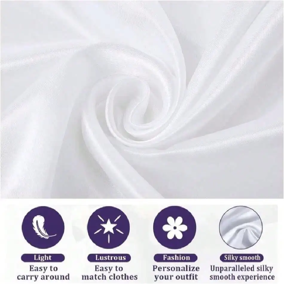 2Pcs Silk-Like Handkerchief Se - Handkerchief Cotton Men avaliação e preço