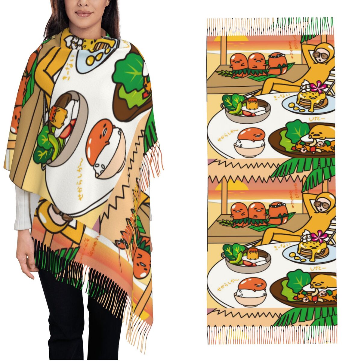 Women's Scarf with Tassel Gude - Pashmina Wrap Large avaliação e preço