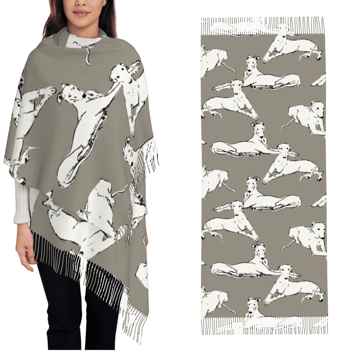 Relaxing Greyhound Whippet Sca - Pashmina Wrap Large avaliação e preço
