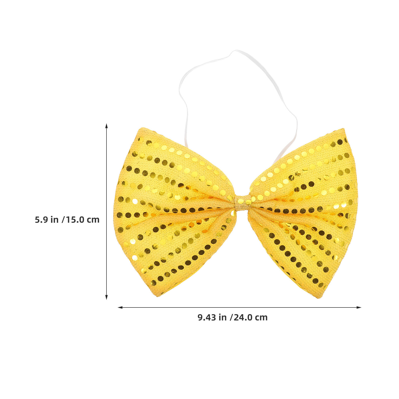 2Pcs Large Gold Sequin Bow Tie - Bow Tie Pre Tied avaliação e preço