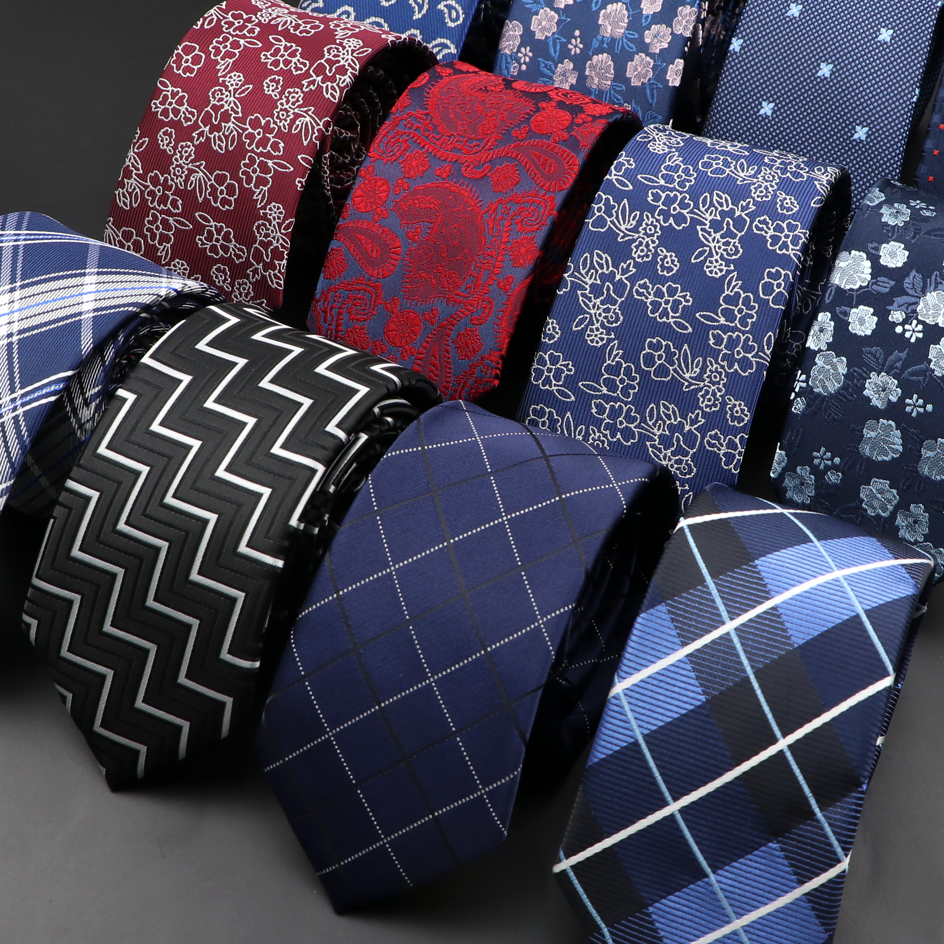 New Men Ties Solid Color Strip - Skinny Tie Men avaliação e preço