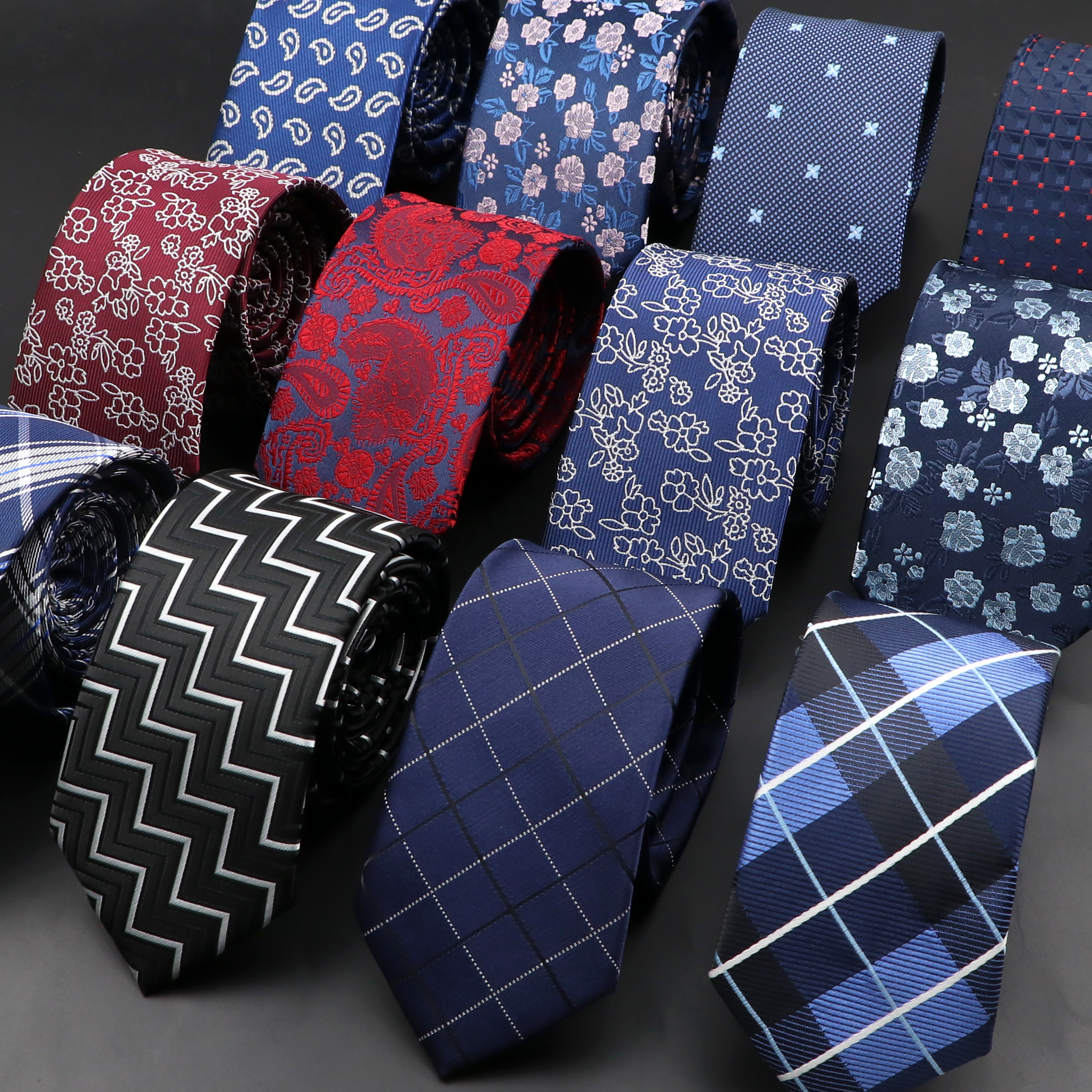 New Men Ties Solid Color Strip - Skinny Tie Men avaliação e preço