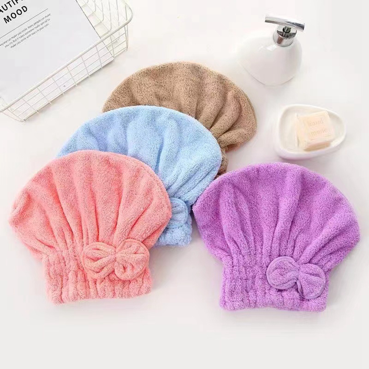 1Pc Microfiber Hair Drying Tow - Head Wrap Turban avaliação e preço