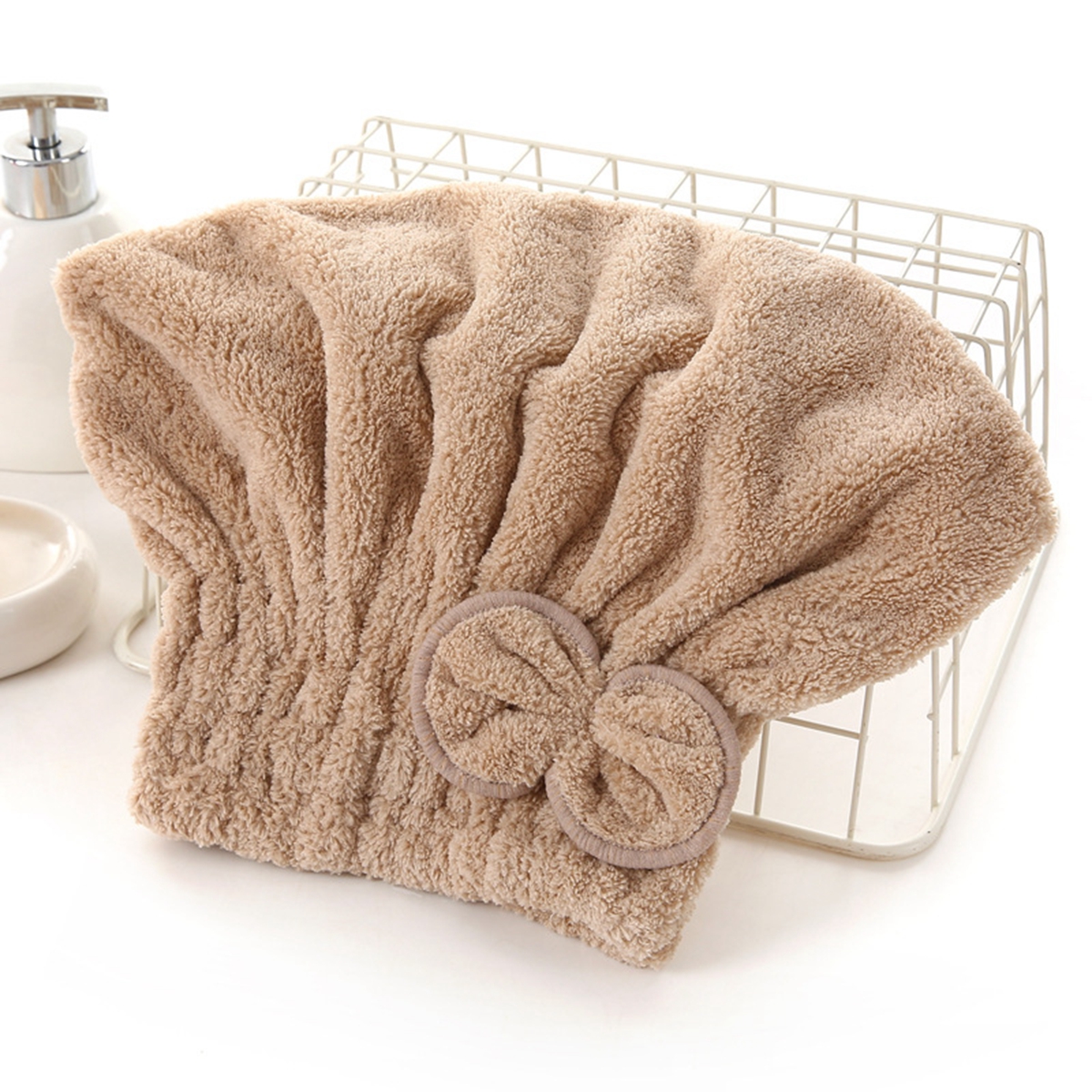 1Pc Microfiber Hair Drying Tow - Head Wrap Turban avaliação e preço