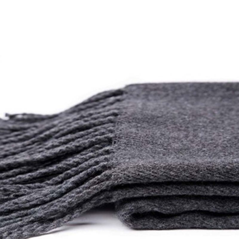 Autumn And Winter Solid Color  - Muffler Men Wool avaliação e preço