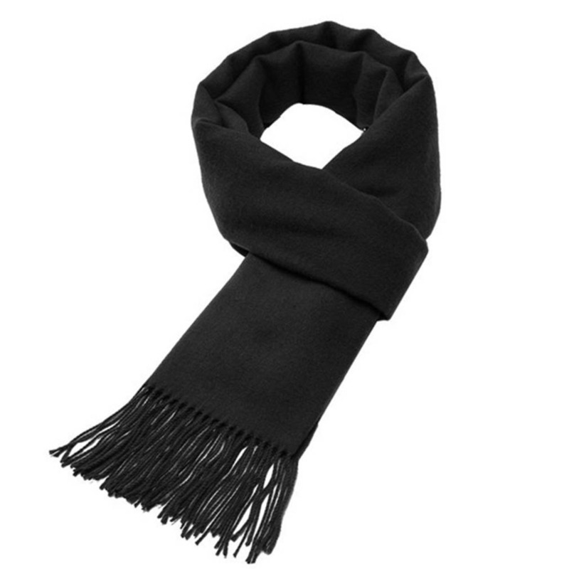 Autumn And Winter Solid Color  - Muffler Men Wool avaliação e preço