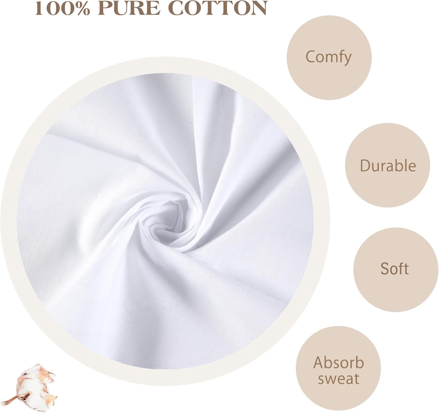 Men's Pure White 100% Cotton H - Handkerchief Cotton Men avaliação e preço