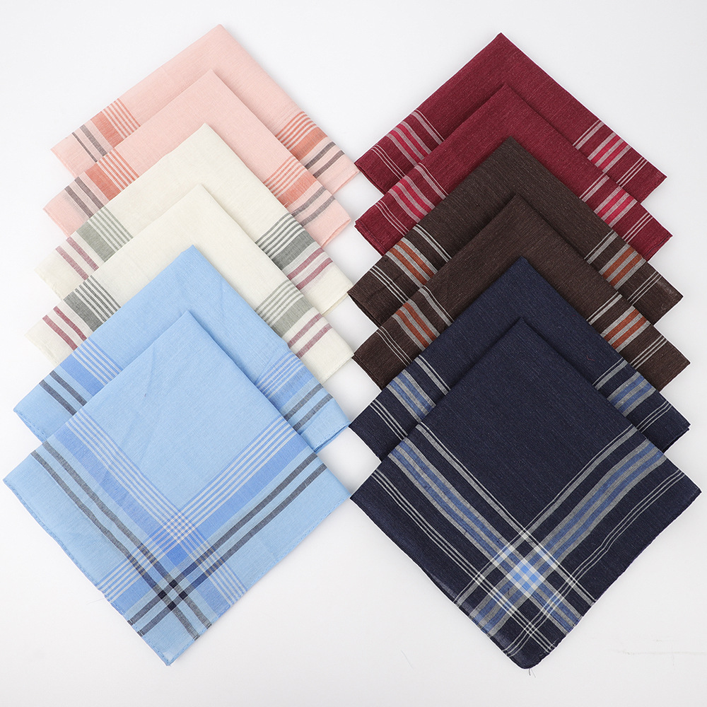 6pcs Men's Mixed Color Plaid S - Handkerchief Cotton Men avaliação e preço