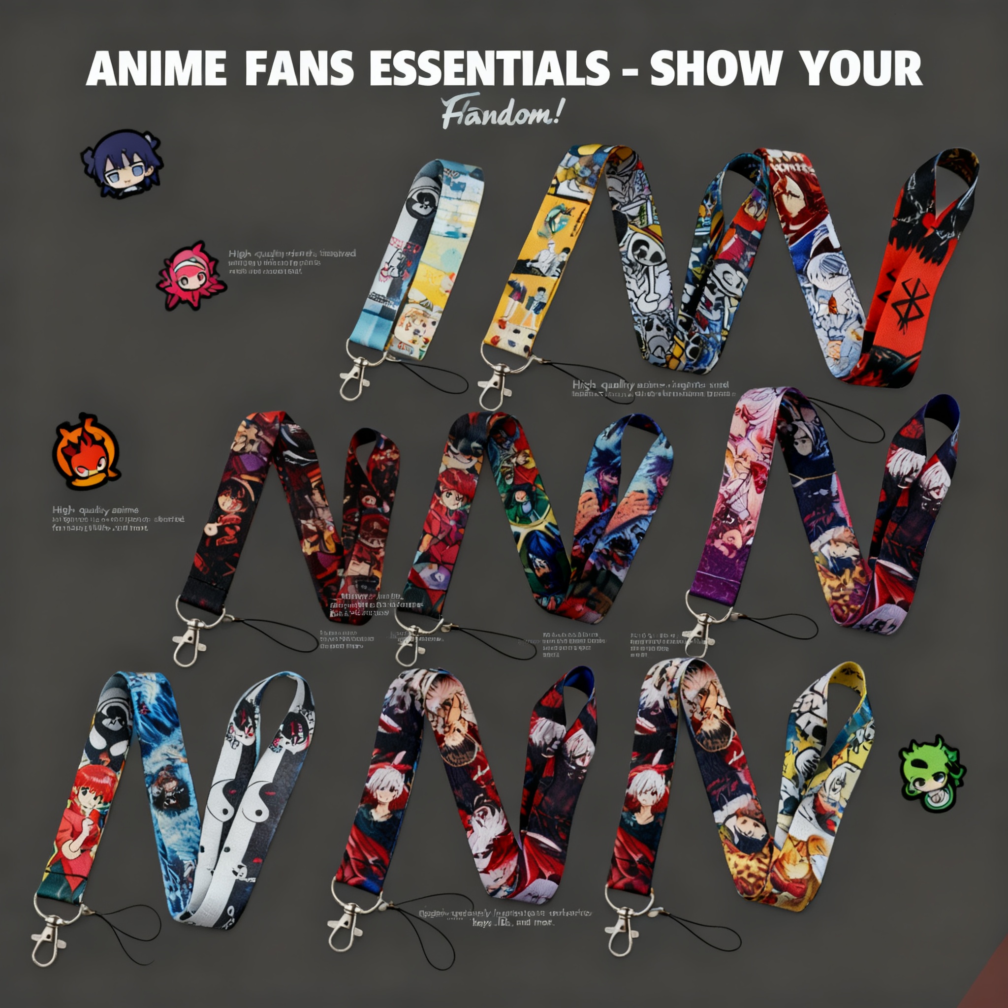 Anime Lanyard Neck Strap For I - Lanyard Badge Holder avaliação e preço