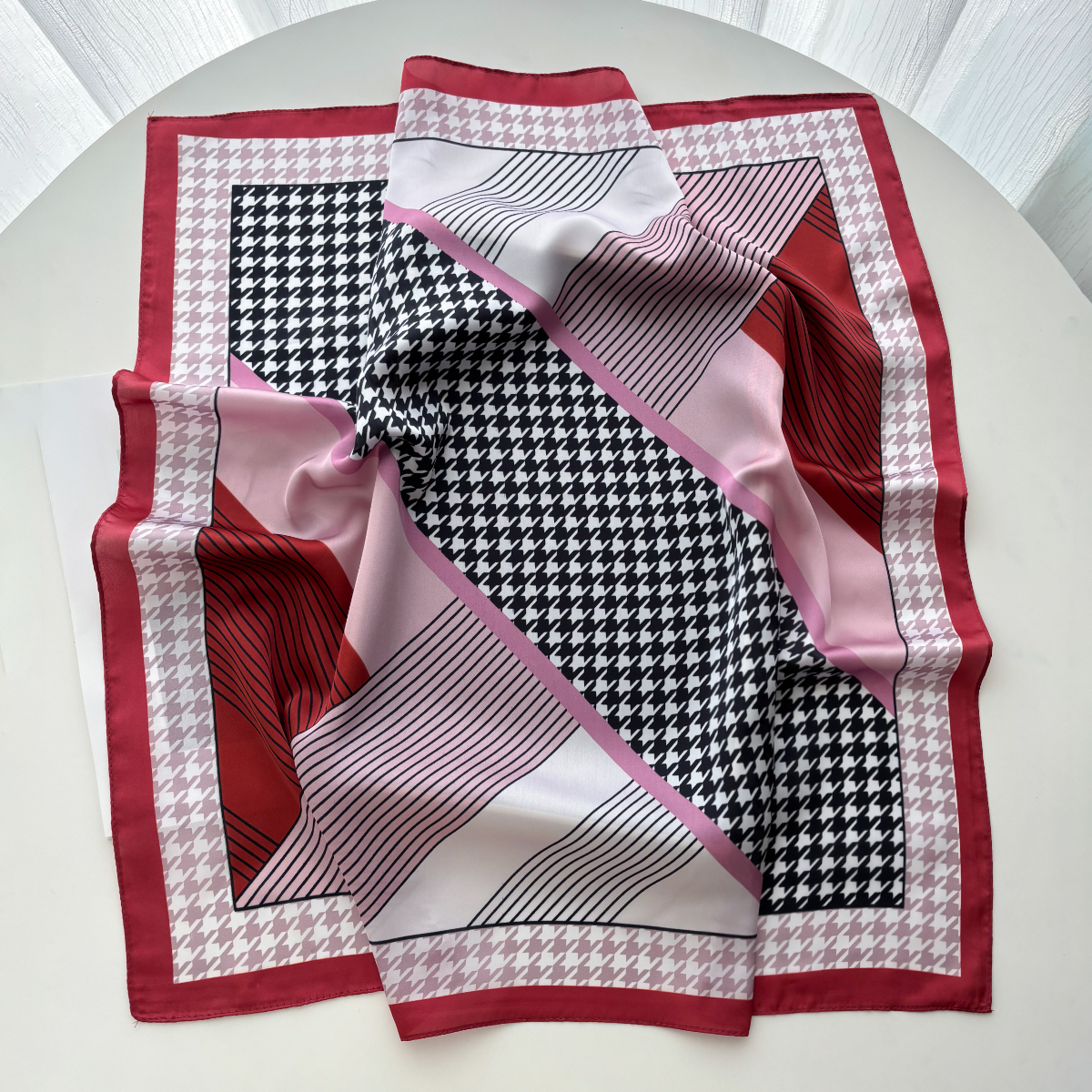 New Printed Square Scarf For W - Silk Neck Scarf avaliação e preço