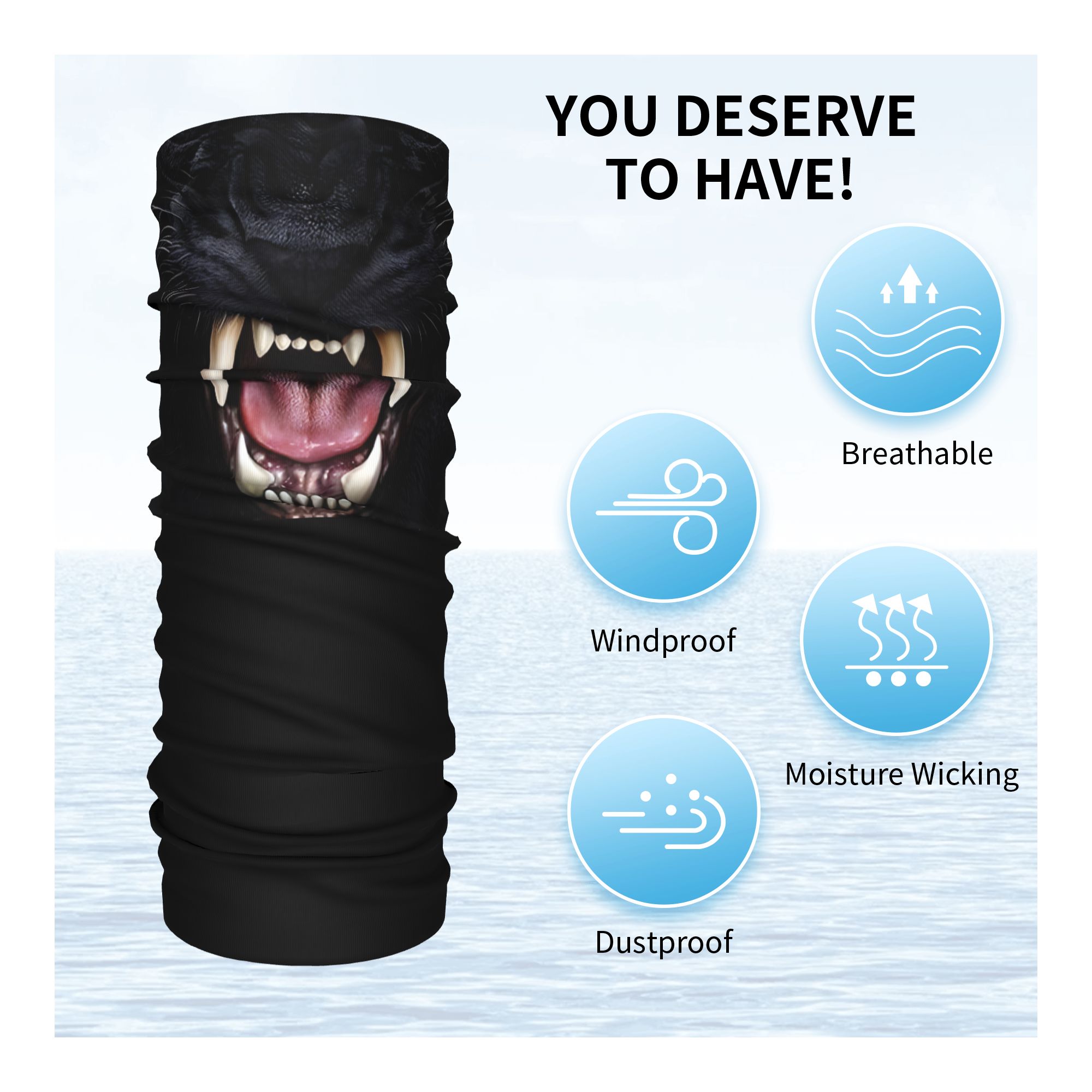 Custom Black Panther Animal He - Neck Warmer Tube avaliação e preço