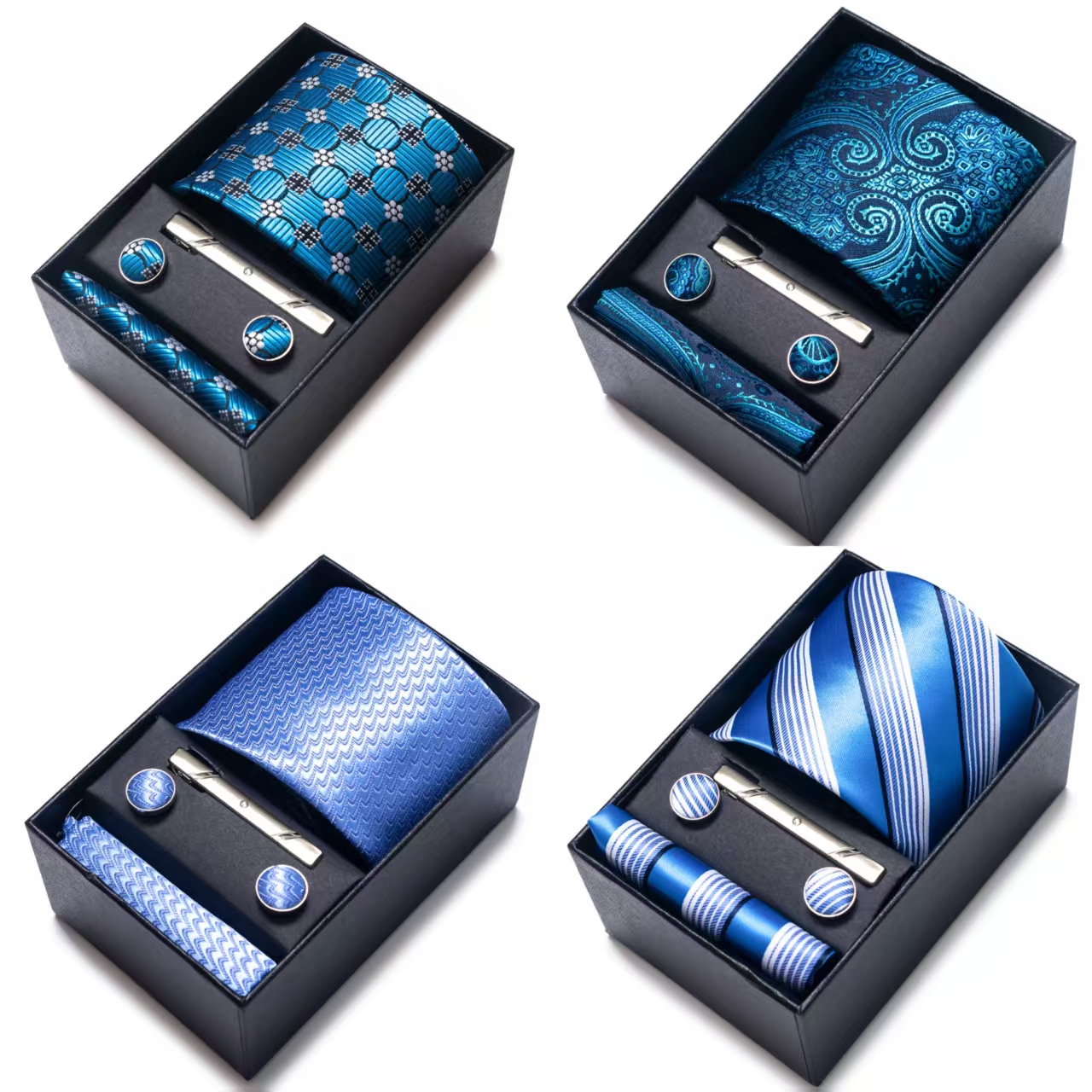 Bright Color Paisley Men's Tie - Pocket Square Set avaliação e preço