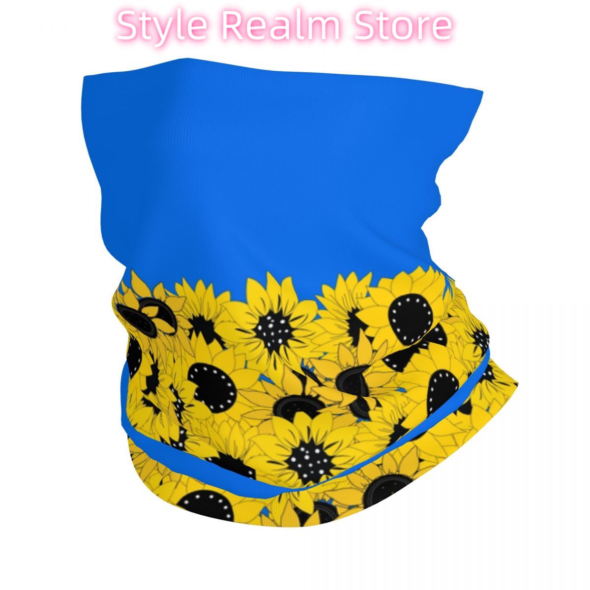 Blue Sunflower Printed Winter  - Neck Warmer Tube avaliação e preço
