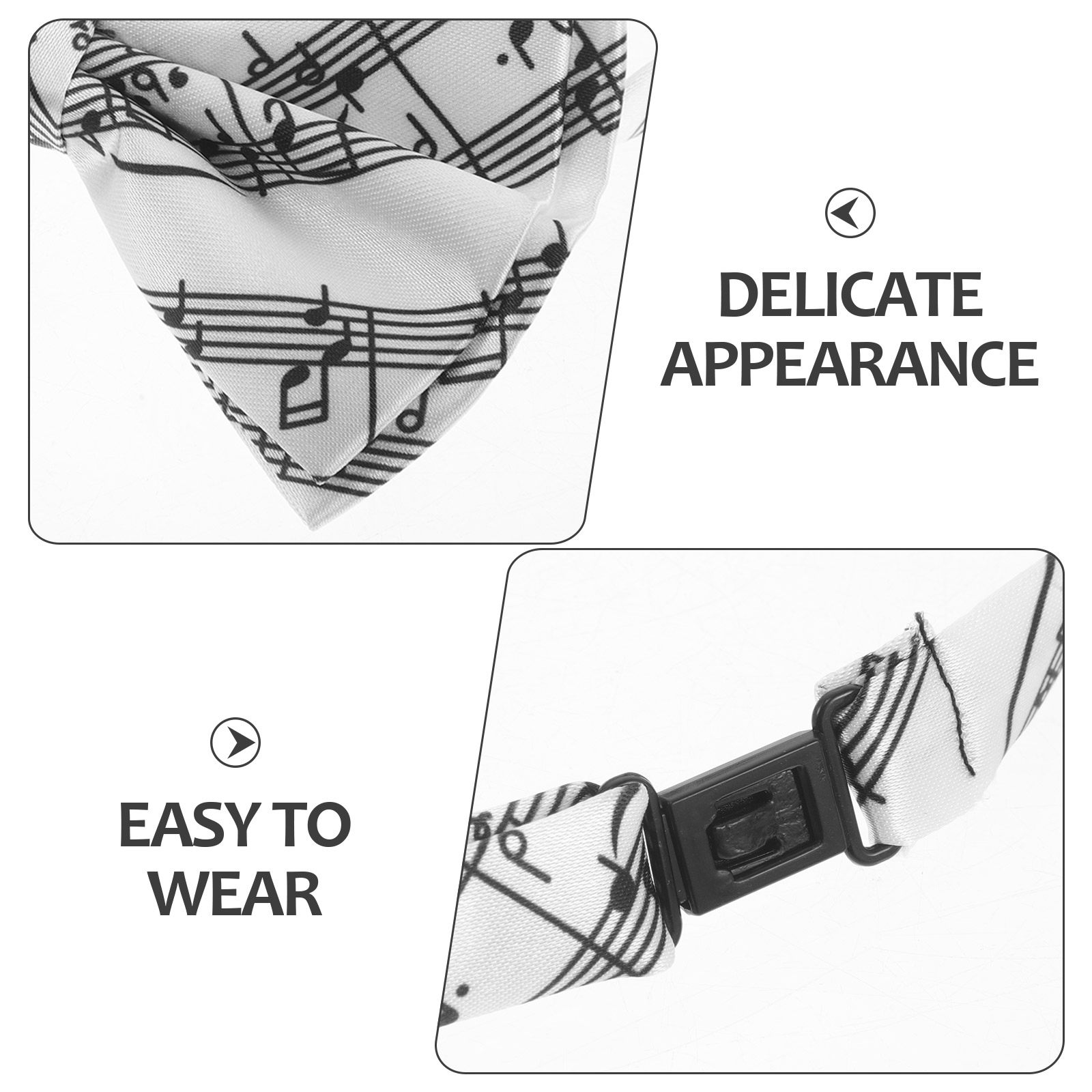 3Pcs Music Bow Tie Set Piano K - Bow Tie Pre Tied avaliação e preço