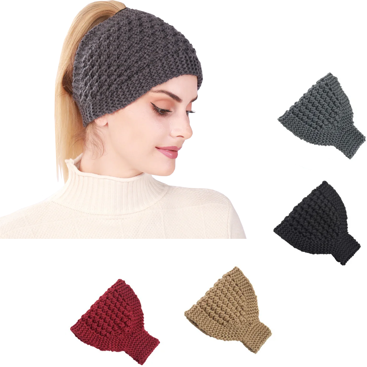 1PC Knitted Soft Stretch Turba - Head Wrap Turban avaliação e preço