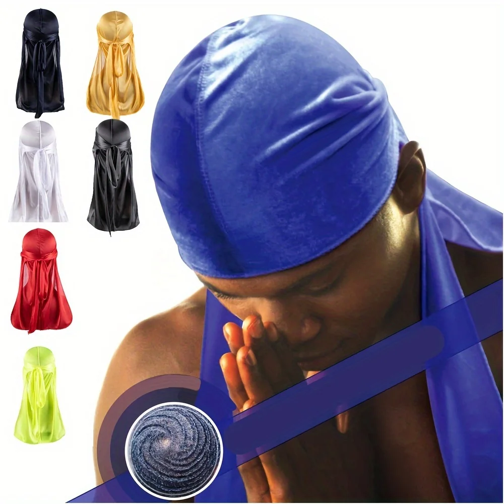 Men's Silk Durag Bonnet Bandan - Bandana Doo Rag avaliação e preço