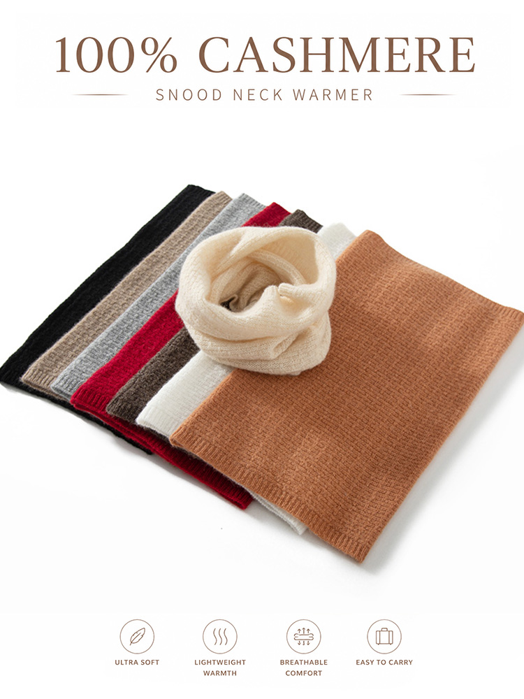 100% Pure Cashmere Waffle Knit - Infinity Scarf Knit avaliação e preço