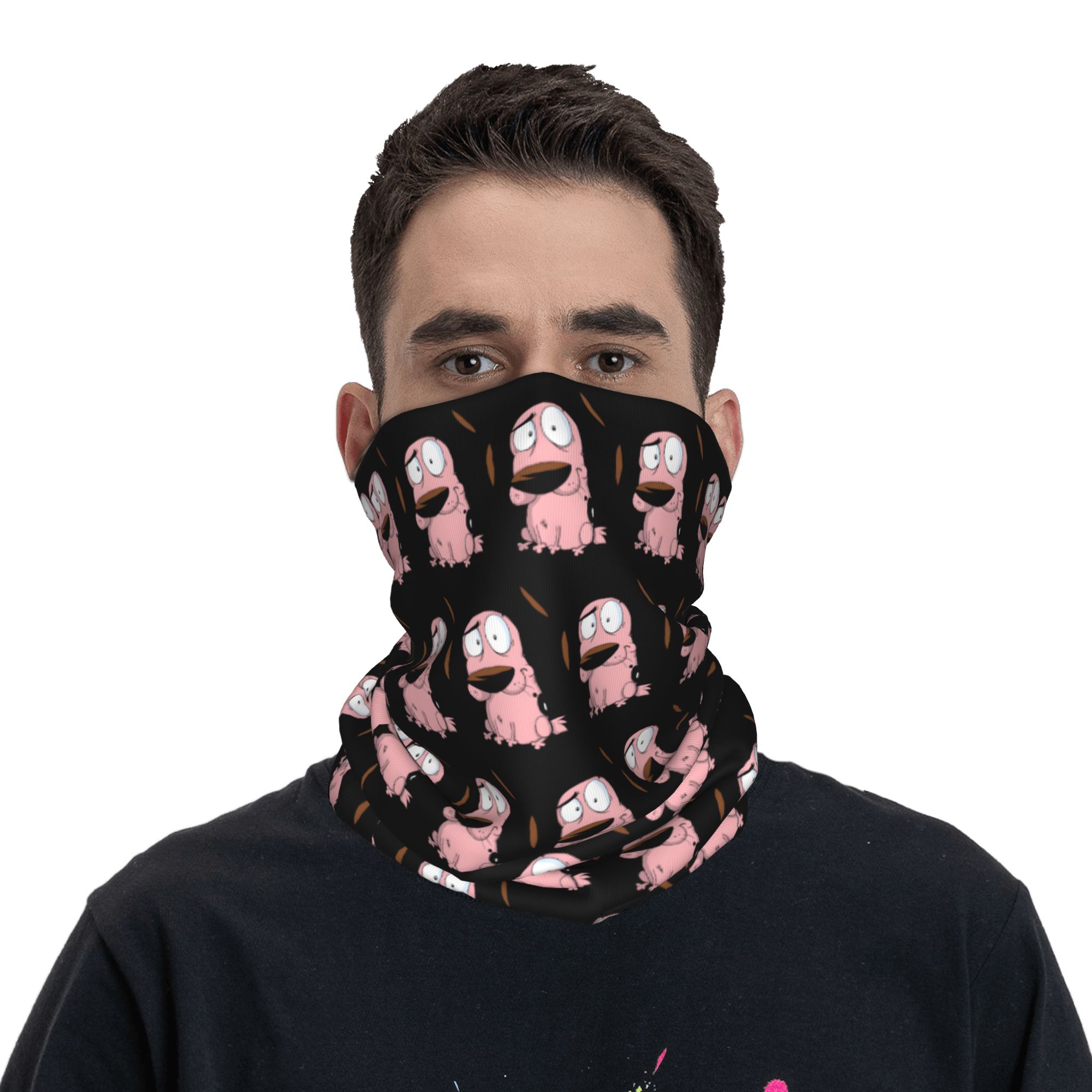 Custom Cartoon Courage Dog Win - Neck Warmer Tube avaliação e preço