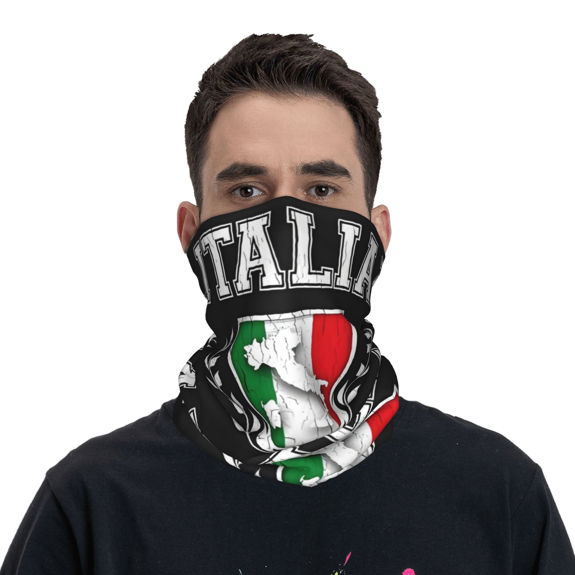 Custom Italy Flag Bandana Neck - Neck Warmer Tube avaliação e preço