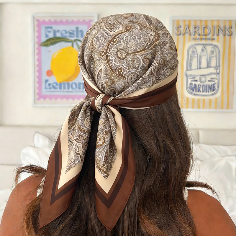 Luxury Women Silk Square Scarf - Silk Neck Scarf avaliação e preço