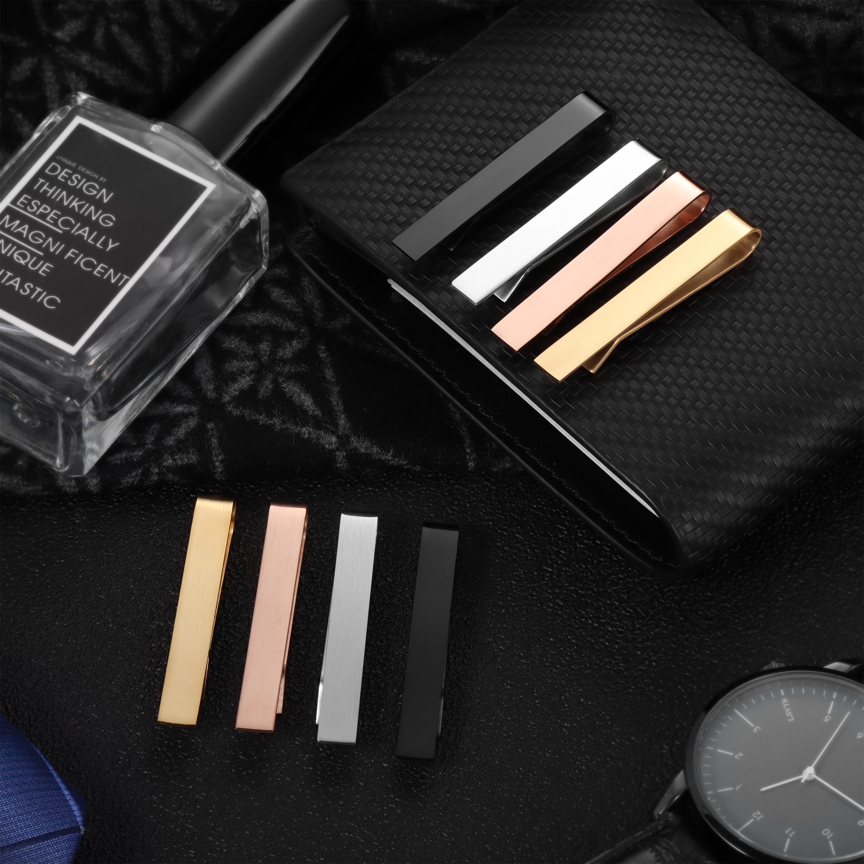 HAWSON 2 in shiny and brushTie - Tie Bar Set Gift avaliação e preço