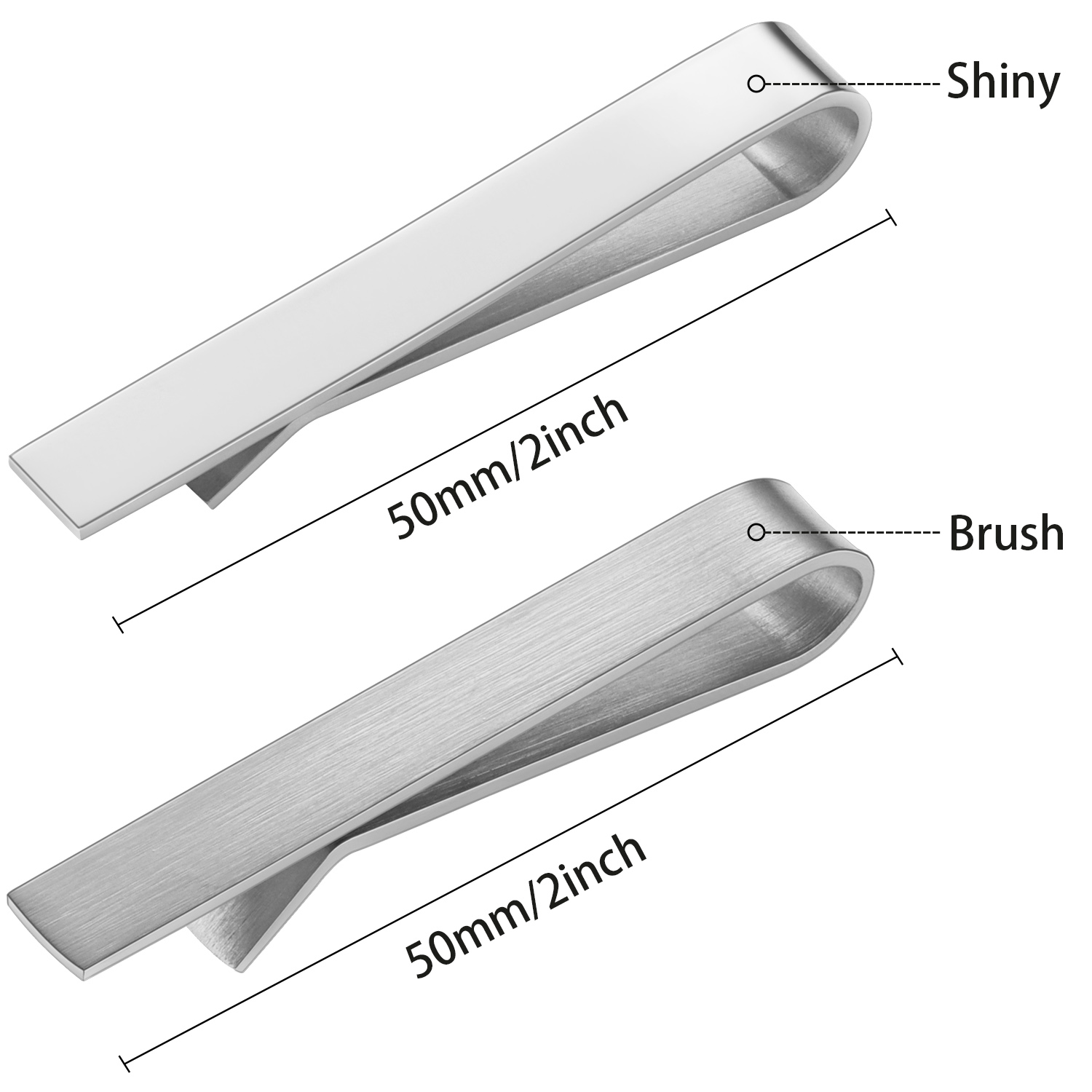 HAWSON 2 in shiny and brushTie - Tie Bar Set Gift avaliação e preço