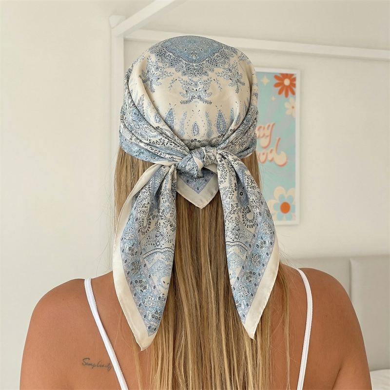 Luxury Printing Silk Square Sc - Head Wrap Turban avaliação e preço