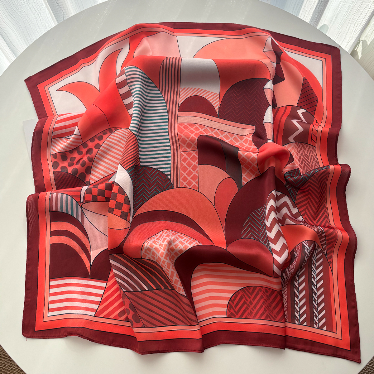 Luxury Square Scarf For Women  - Silk Neck Scarf avaliação e preço