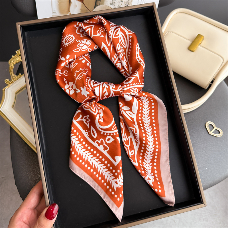 1Pc cashew print fashion silk  - Silk Neck Scarf avaliação e preço