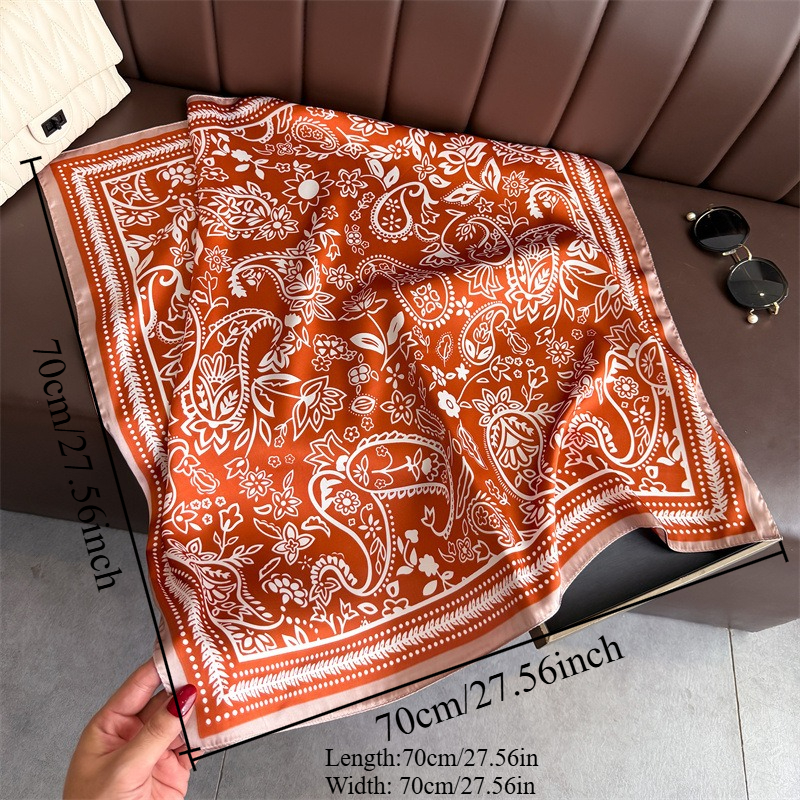 1Pc cashew print fashion silk  - Silk Neck Scarf avaliação e preço