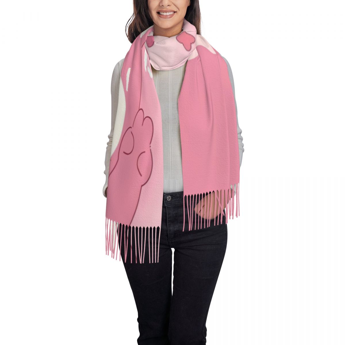 Lotso Pink Bear Women's Scarf  - Pashmina Wrap Large avaliação e preço