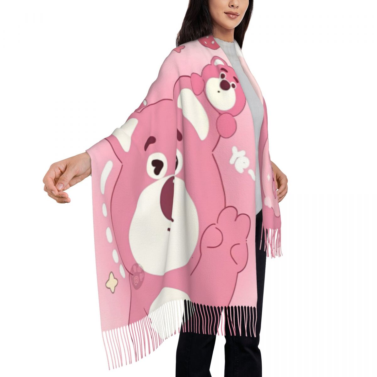 Lotso Pink Bear Women's Scarf  - Pashmina Wrap Large avaliação e preço