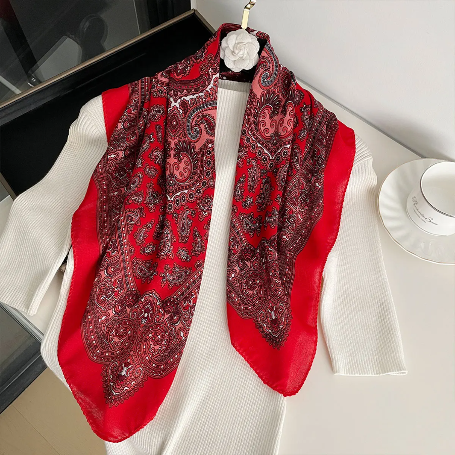 New Fashion 70X70cm Women's Sc - Bandana Cotton avaliação e preço
