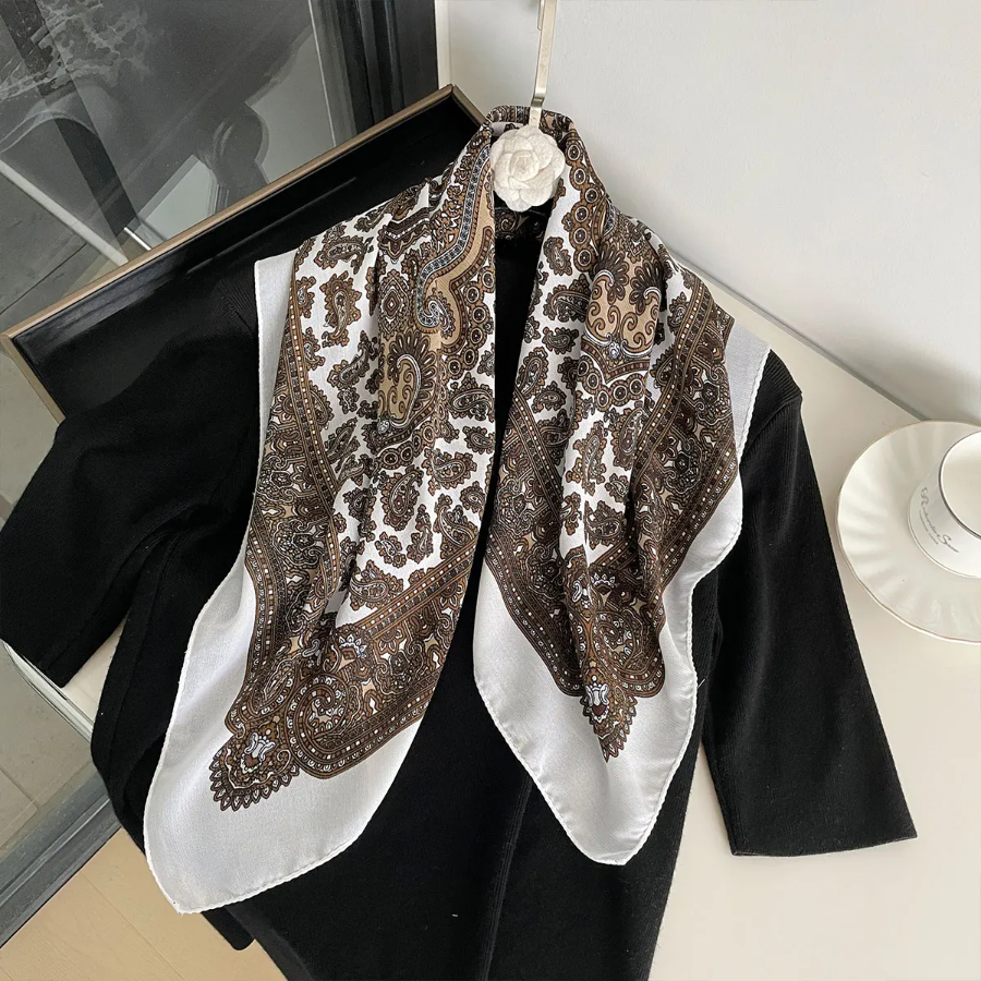 New Fashion 70X70cm Women's Sc - Bandana Cotton avaliação e preço