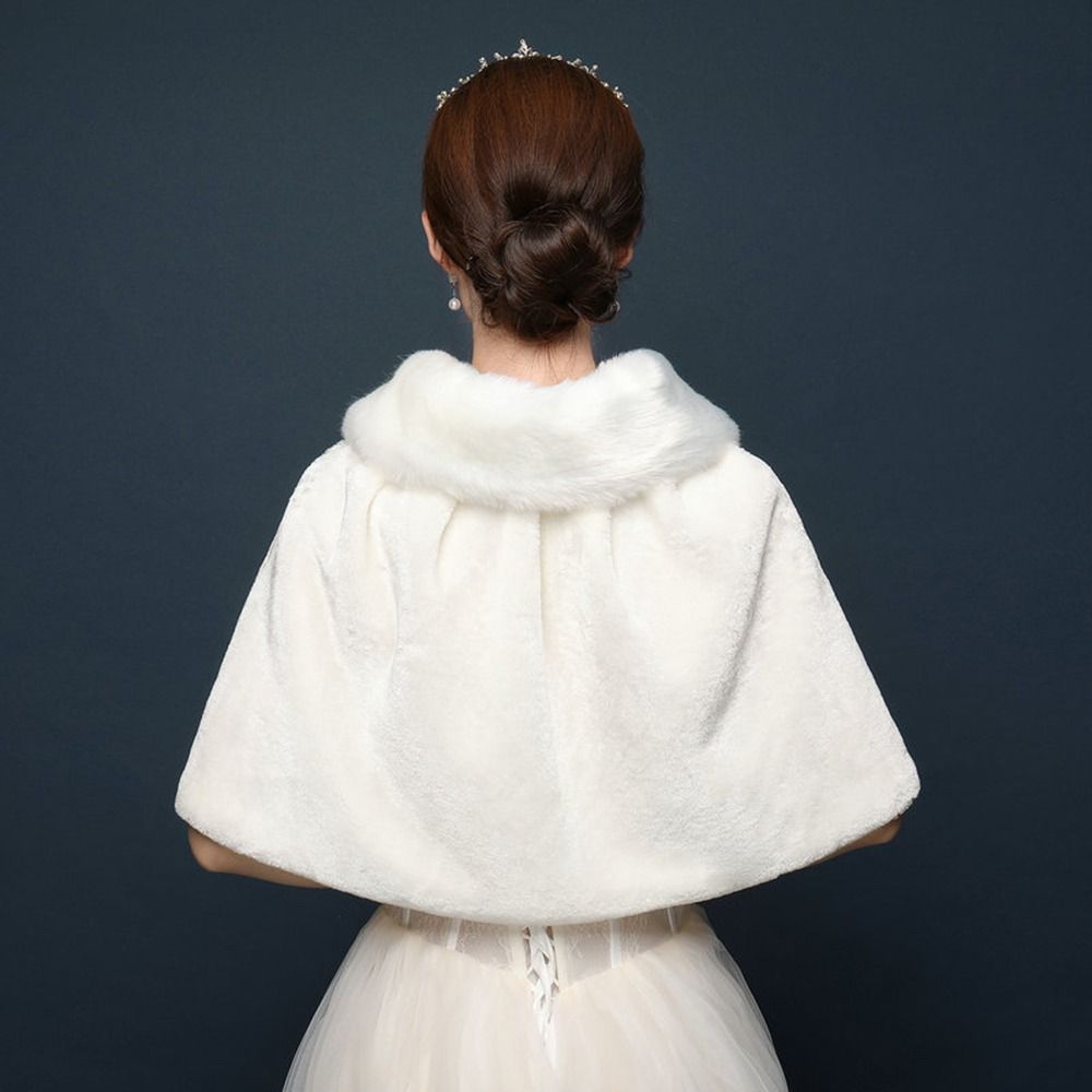 White Womens Winter Thicken Pl - Stole Wedding Shawl avaliação e preço