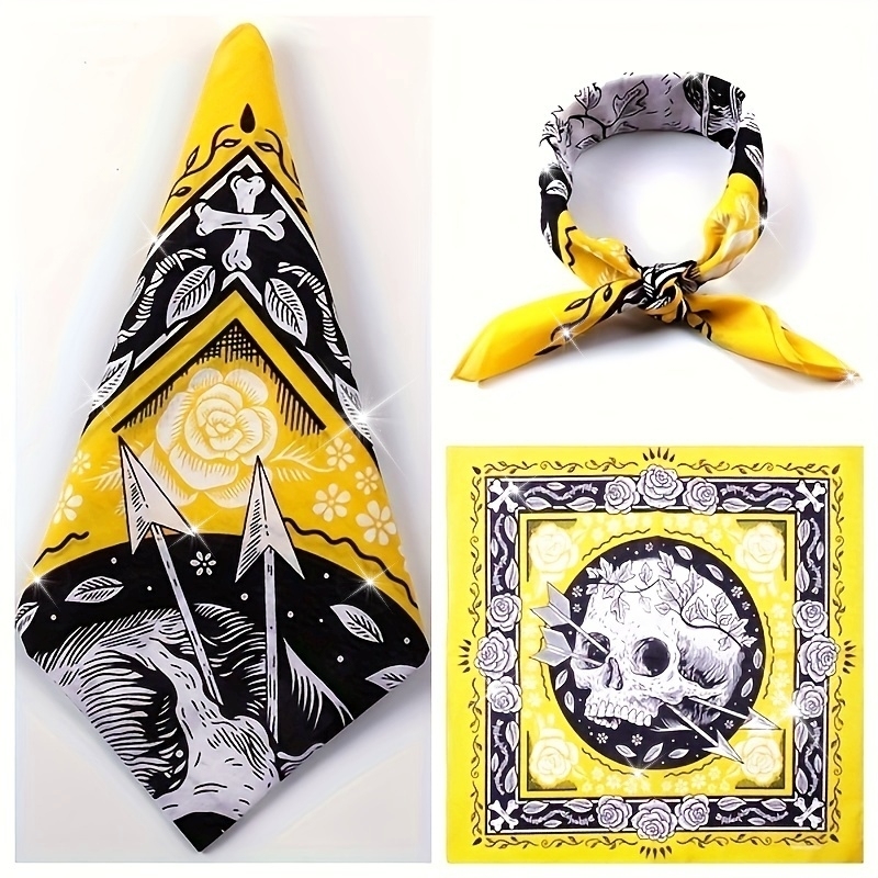 Skull Arrow Retro Headscarf Sq - Bandana Cotton avaliação e preço